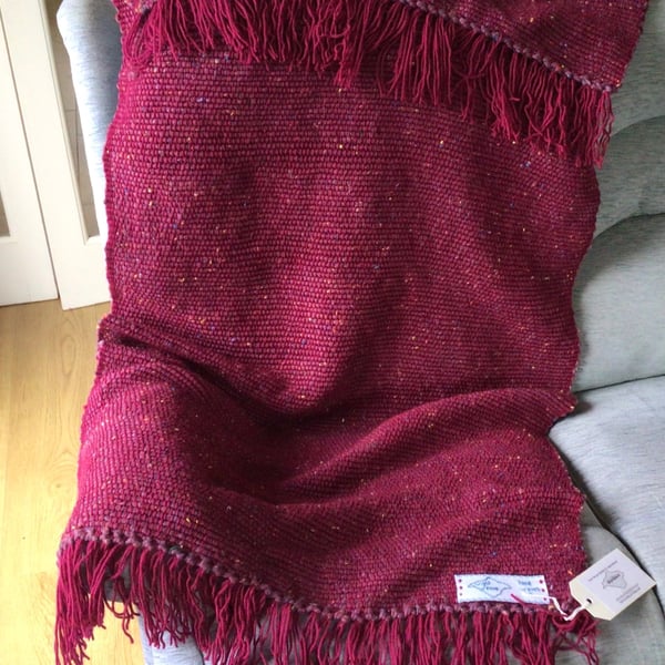 Handwoven blanket Afghan Red Squirrel 