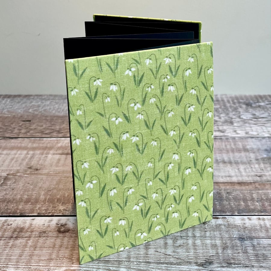 Concertina Photo Album with Snowdrops