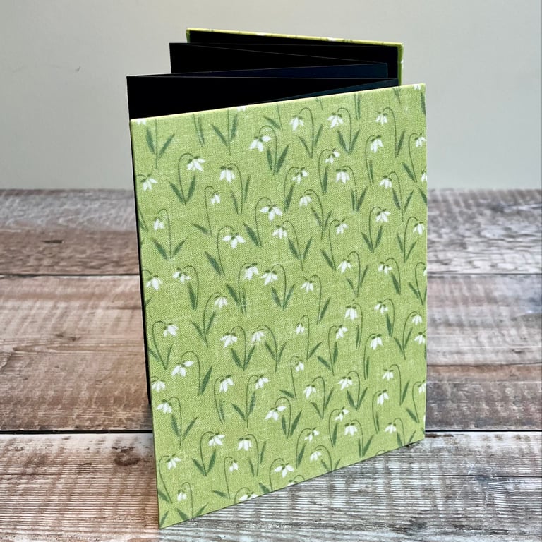 Concertina Photo Album with Snowdrops