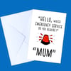 Birthday Card Mum, Card for Mother, Funny card for mum