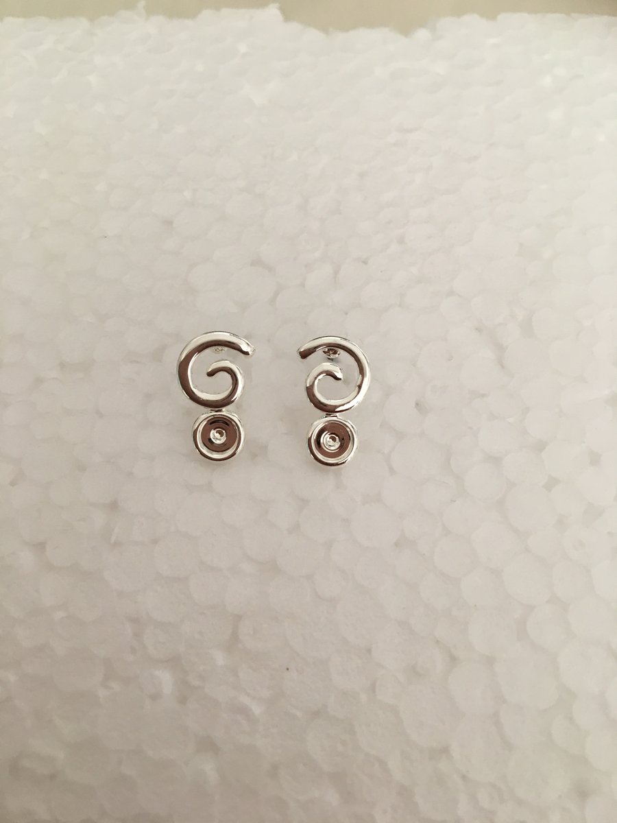 Swirl Ear Stud Setting - ES27