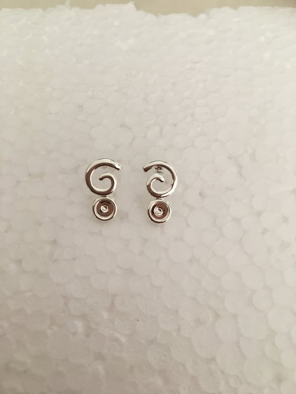 Swirl Ear Stud Setting - ES27