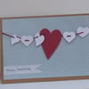 Hanging Heart Wedding Anniversary Card