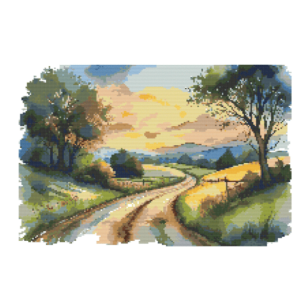 COUNTRY LANE - Cross Stitch Pattern - Cross Stitch Chart