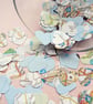 United Kingdom Map Confetti Hearts - Wedding Bon Voyage Party Travel Decor - Image 1