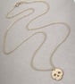 Handmade dainty 9ct yellow, rose or white gold skull charm pendant and chain - Image 5