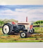 Art print  of vintage tractor from original watercolour painting A4 - Image 2