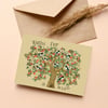 Blank card Magpie tree wishes all occasions 
