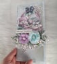Handmade Christmas Card with Teddy Bear, Flawers & Winter Scene (117)Luxury Card - Image 5