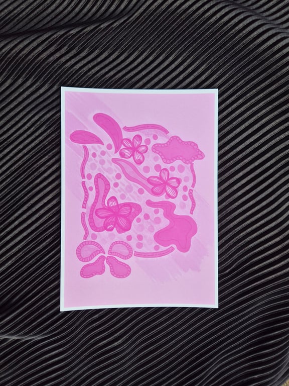 7X5 Print - Pastel Pink Unframed Dopamine Decor Wall Art