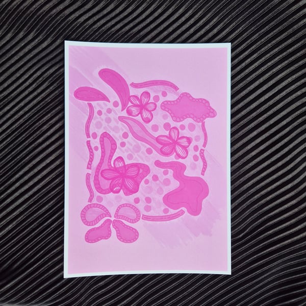 7X5 Print - Pastel Pink Unframed Dopamine Decor Wall Art