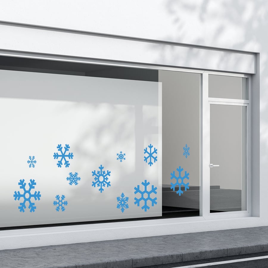 Snowflake Shop Window Sticker Pack Snow Winter Decoration Home Glass