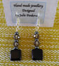 Onyx square bead earrings  - Image 1