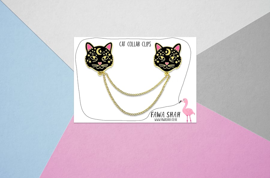 Cat Collar Chain - Hard Enamel Pin - Jewellery