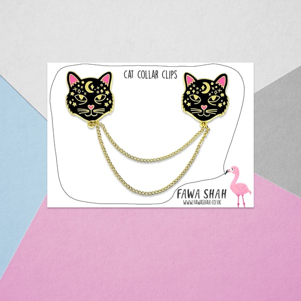 Cat Collar Chain - Hard Enamel Pin - Jewellery