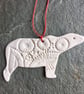 Scandi polar bear, white nordic Christmas decoration The Porcelain Menagerie - Image 1