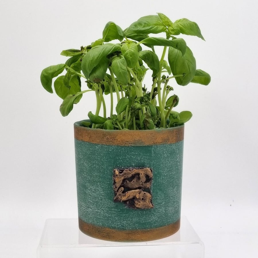 Wax Plant Potholder Container Gift With Antique Effect Decoration Free Shipping