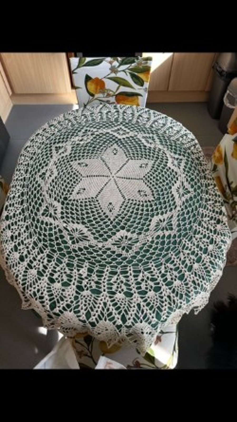 Vintage effect crocheted tablecloth Made to Order!