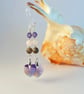 Purple Crystal Heart Earrings, Wedding, Anniversary, Birthday, Bridesmaid Gifts - Image 5