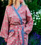 Handmade Liberty of London Tana Lawn Dressing Gown – Luxury Robe – Floral Print - Image 1