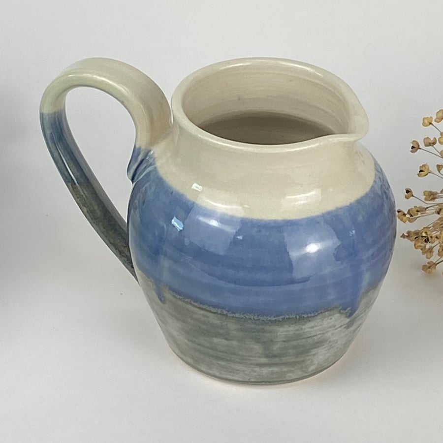 Blue Country Style Handmade Ceramic Jug SECONDS SUNDAY
