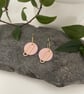 Pale pink and brass polymer clay earrings  - Image 5