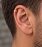 Copper Ear Cuff - Hammer Textured - 3mm  - Image 4