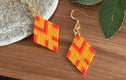 Handwoven beadwork earrings