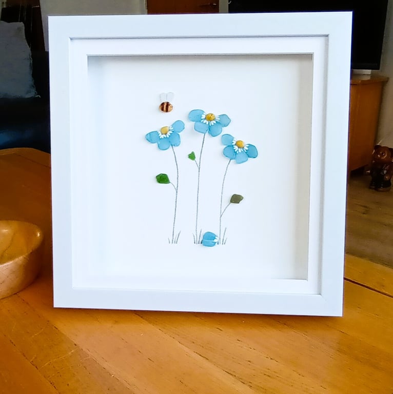 Sea Glass Forget Me Nots, Gift for Her