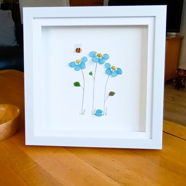Sea Glass Forget Me Nots, Gift for Her