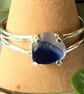 Rare Blue and White Seaham Multi Sea Glass Ring in Sterling Silver. - Image 2