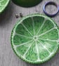 Lime half, mini trinket dish,  Fruit themed lemon ring dish  - Image 1