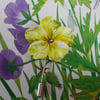 Delicate PRIMROSE PIN Yellow Wedding Lapel Flower Brooch HANDMADE HAND PAINTED