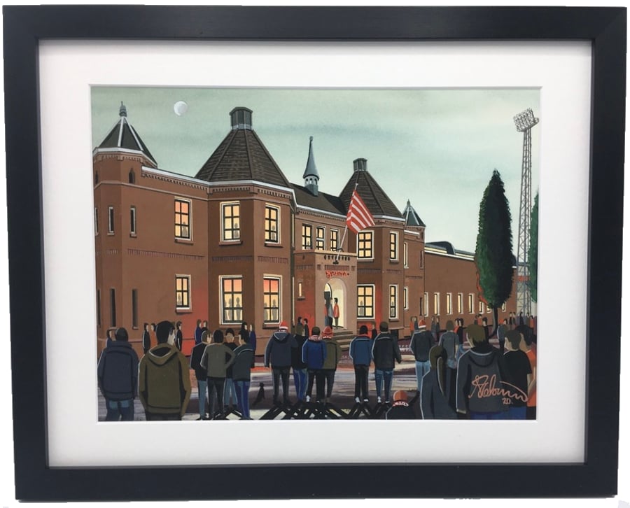 Sparta Rotterdam, Het Kasteel Stadium, High Quality Framed Football Art Print.