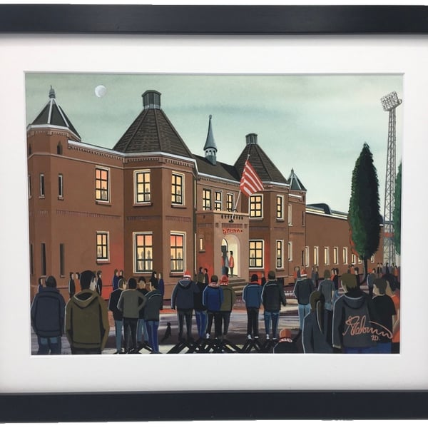 Sparta Rotterdam, Het Kasteel Stadium, High Quality Framed Football Art Print.