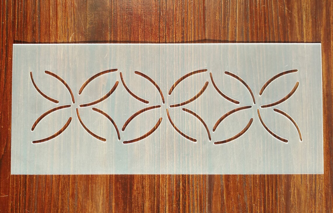 Circles Border Quilting Stencil Mask Reusable PP Sheet for Arts & Crafts, DIY