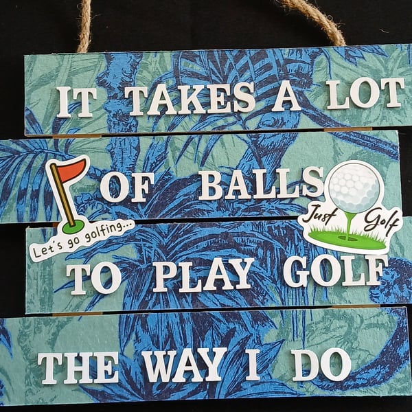 Hand decorated hanging wooden sign 