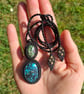 Ruby Zoisite and Tibetan Turquoise Pendant 