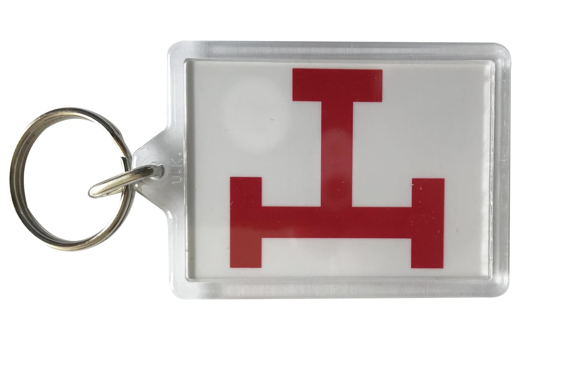 Triple Tau - Masonic - Keyring with 50x35mm Insert 