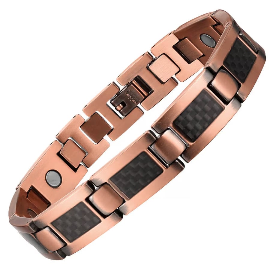 Copper Link Bracelet With 9 Magnet ,Unisex Copper Bracelet. free delivery ,gift