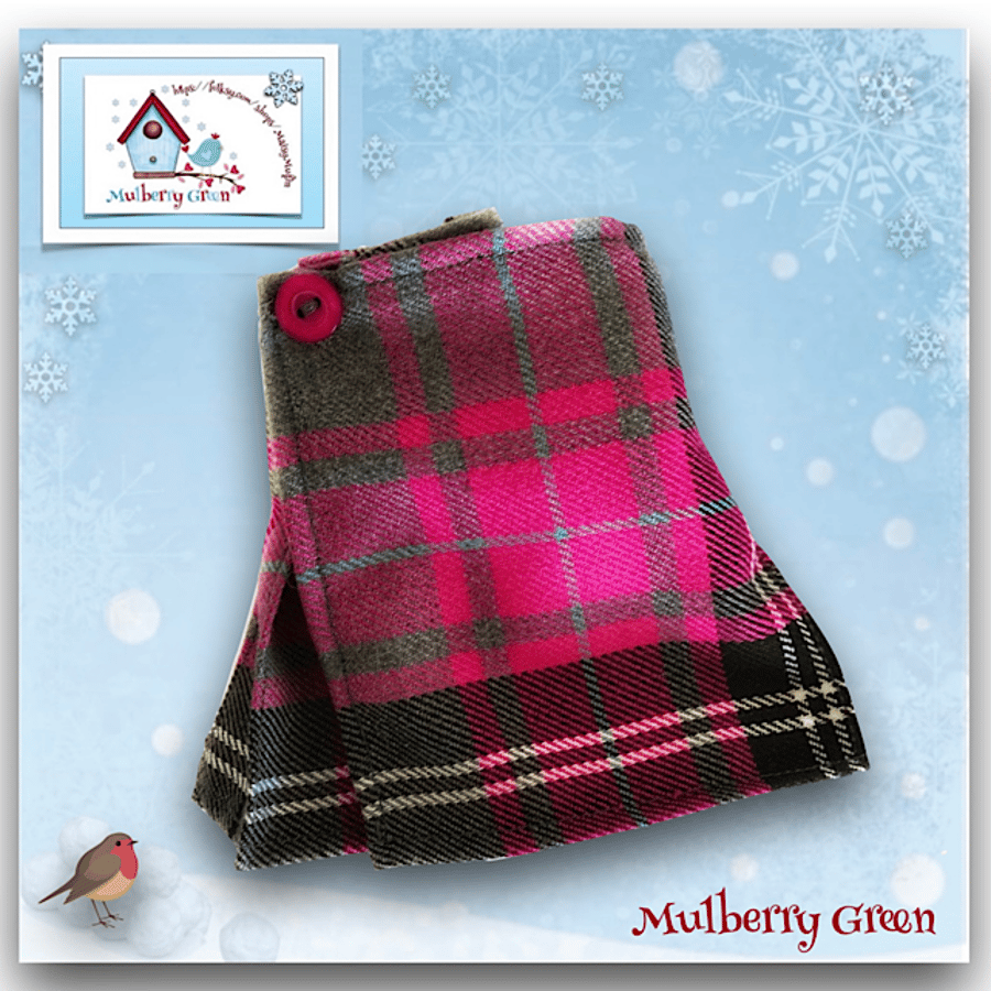 Reserved for Maddie - Grey and Pink Tartan Kilt
