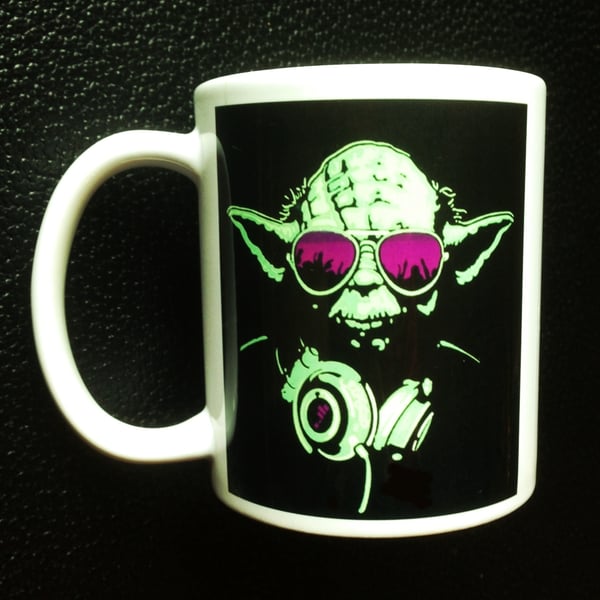 Yoda DJ Style Mug with Personalised Name or message