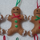 Handmade Felt Gingerbread Man