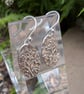 Handmade Fine Silver Drop Earrings - Summer Meadow Design - Image 4