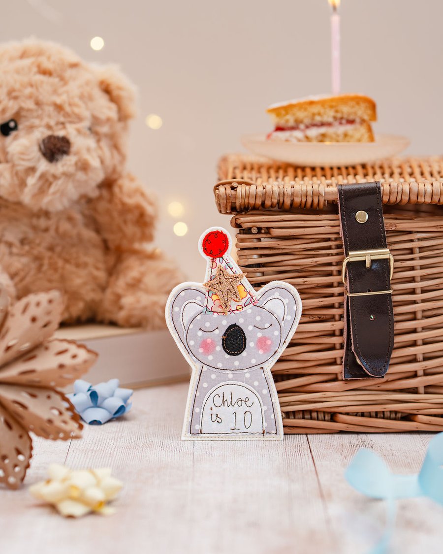 Koala Personalised Birthday Badge