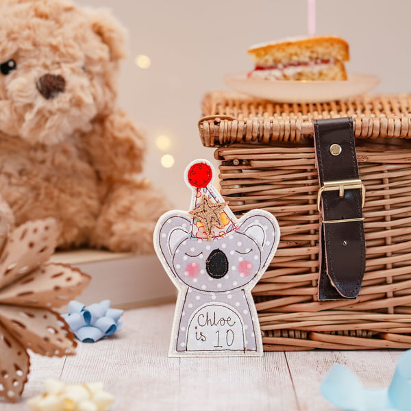 Koala Personalised Birthday Badge