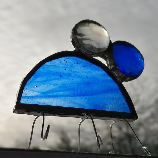 Stained Glass Bug  -blues