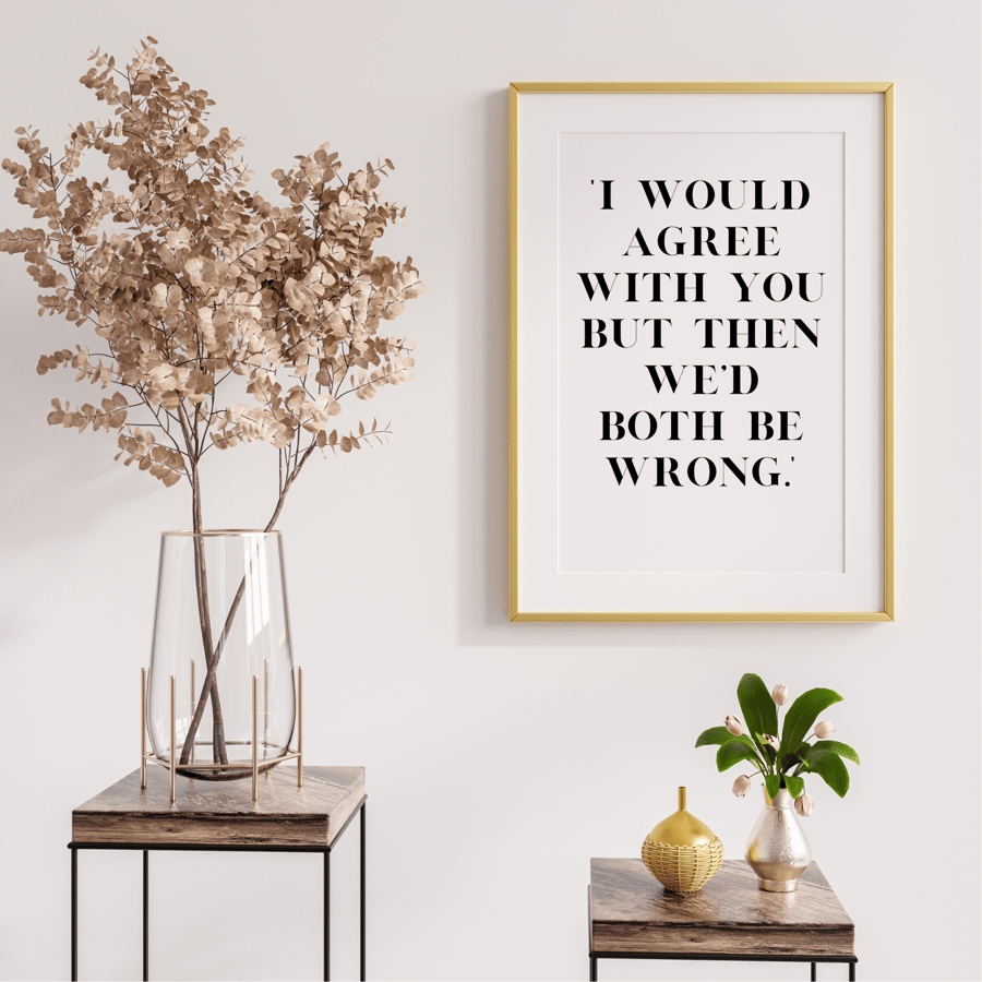Funny Wall Art printed quotes Folksy