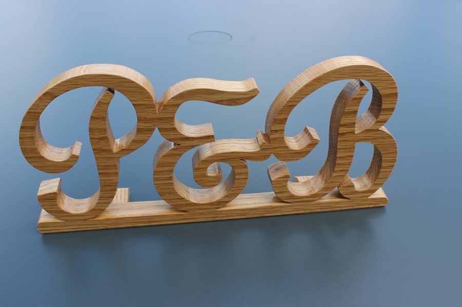 Personalised Oak Initials