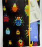 Small zipped purse - multicoloured beetles with sunshine yellow zip - Image 5